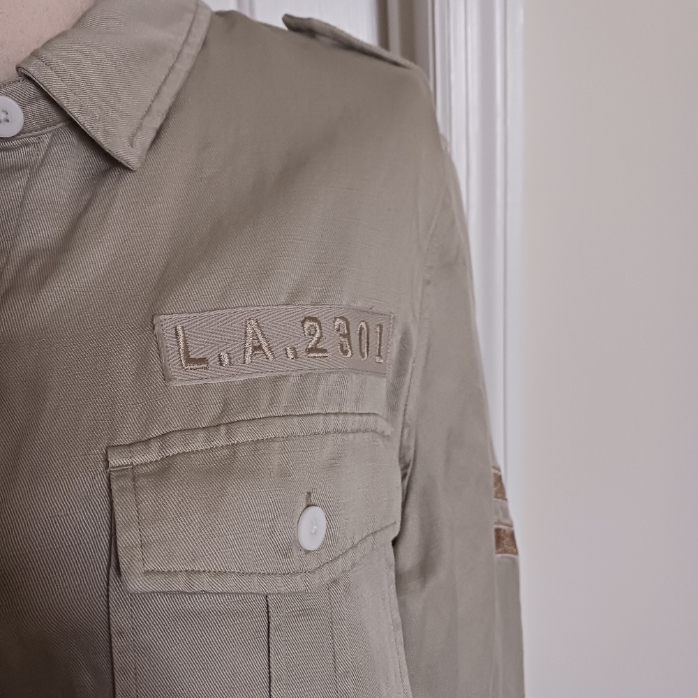 Rails Revolve Conrad Military Jacket in Pistachio Arrow Patch - Picture 13 of 16